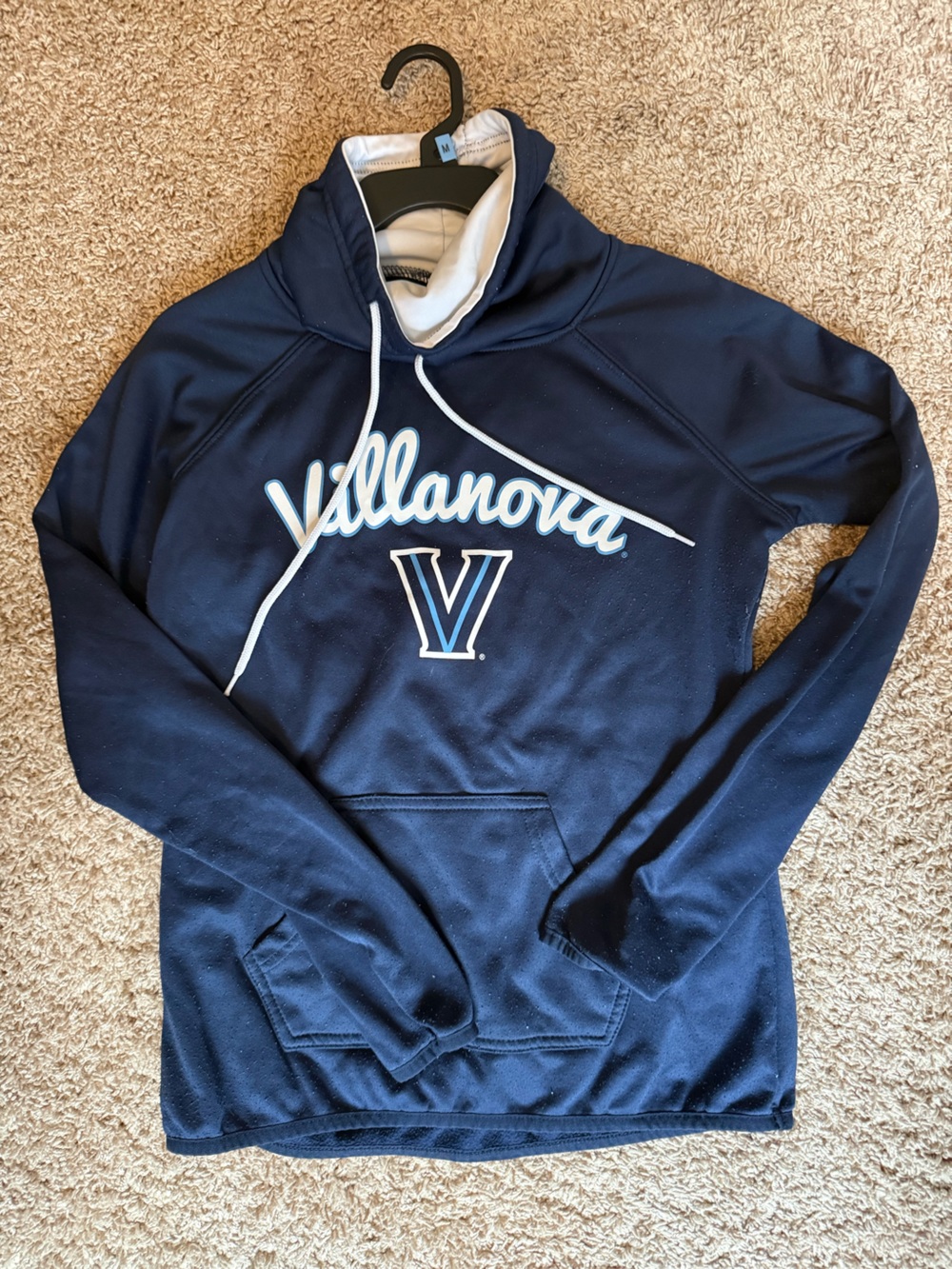 Colosseum Navy Turtleneck with White Trim and Light Blue Logo
